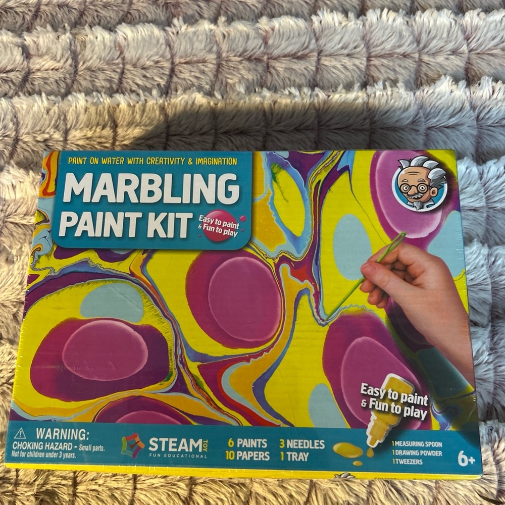 STEM Marbling Paint Kit - Yellow, Blue, Purple